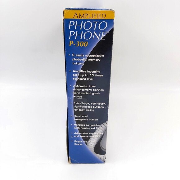 Ameriphone P-300 Clarity Amplified Photo Phone with Wall Mount Manuals and Box - Picture 9 of 16